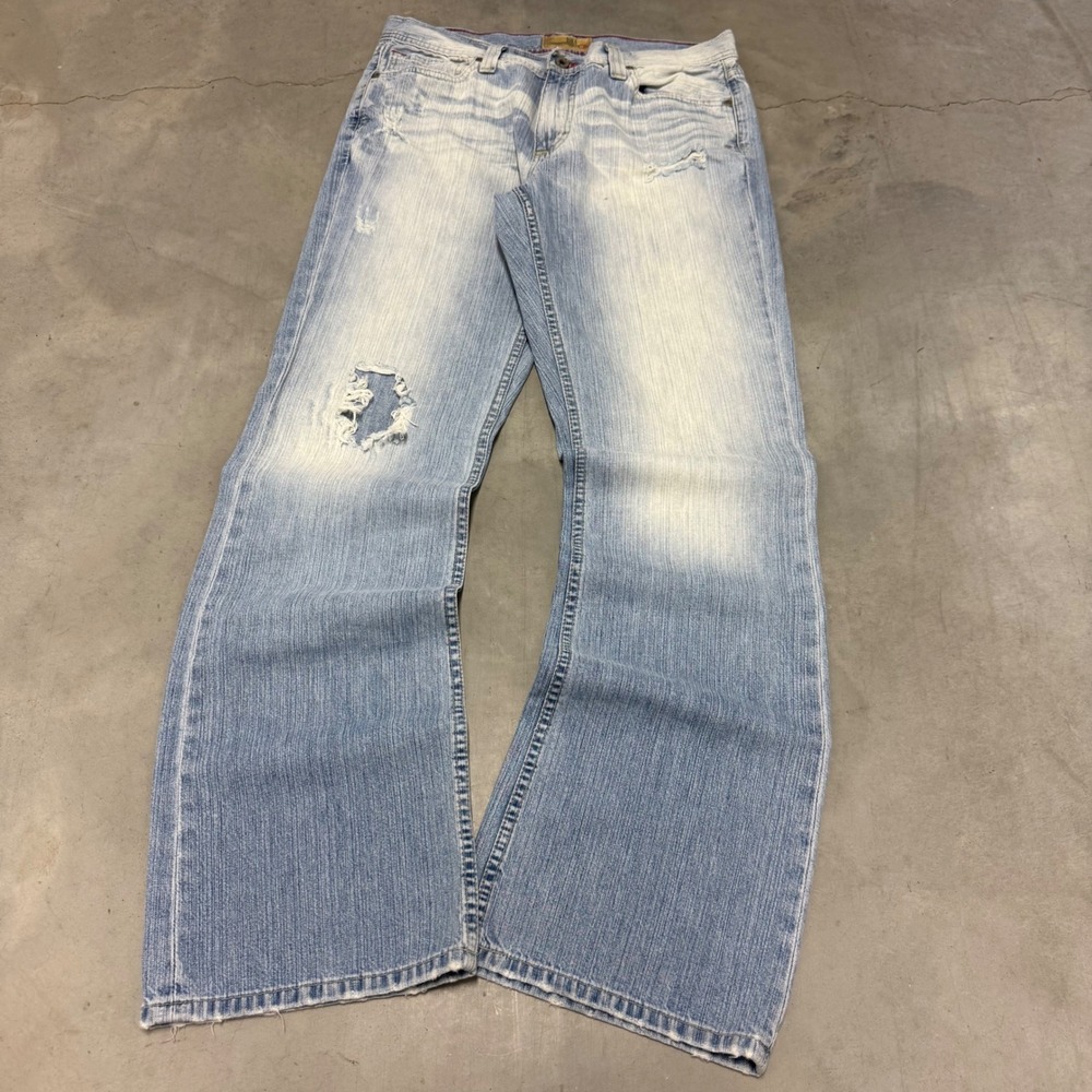 Vintage y2k Baggy Light Wash Faded BKE Jeans